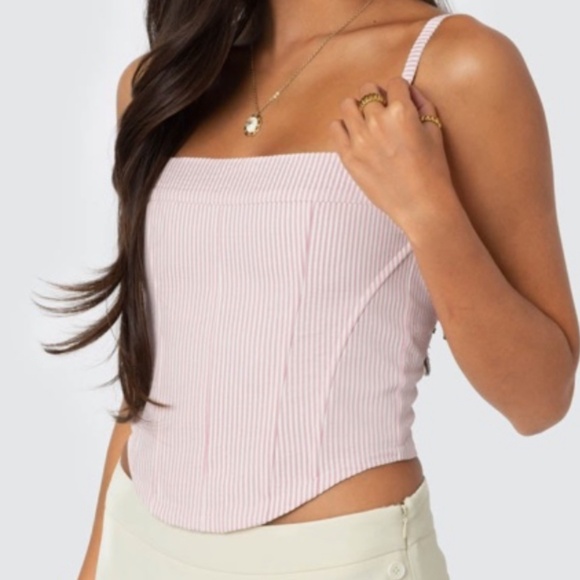 Edikted Tops - Edikted striped cammie corset